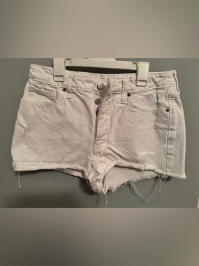 Old Navy White Distressed Denim Shorts